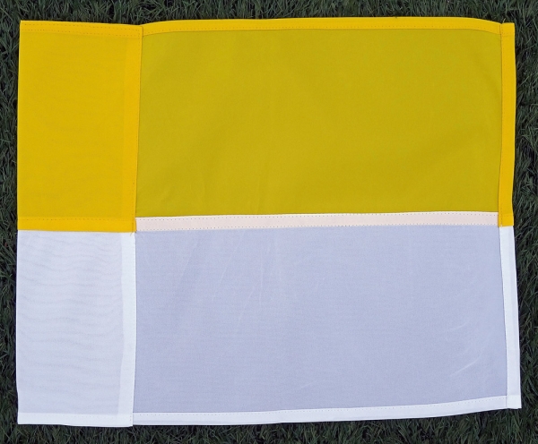 Hörnflagga Gul/Vit